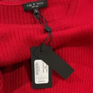 Red Ribbed Rag & Bone Sweater